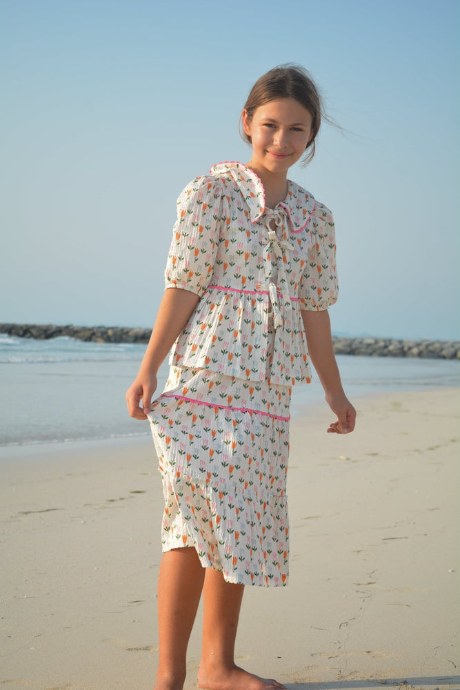 
            
                Load image into Gallery viewer, GAIA MAXI SKIRT - TULIP PATTERN - KOKORI Kids
            
        