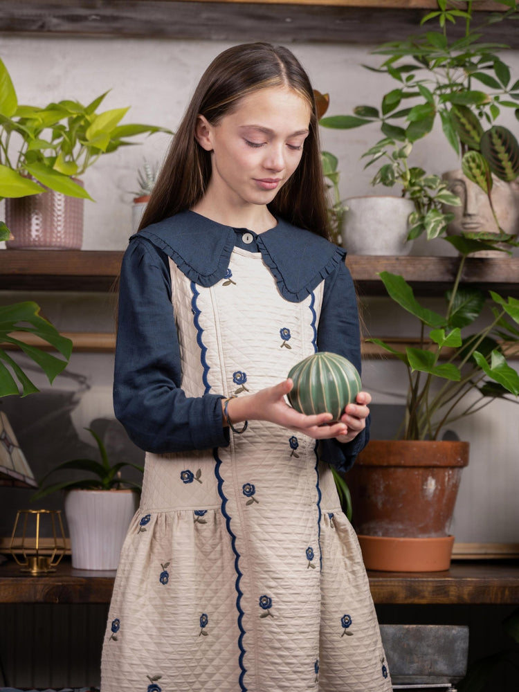 
            
                Load image into Gallery viewer, Girls Blouse - Heidi Navy - KOKORI Kids
            
        