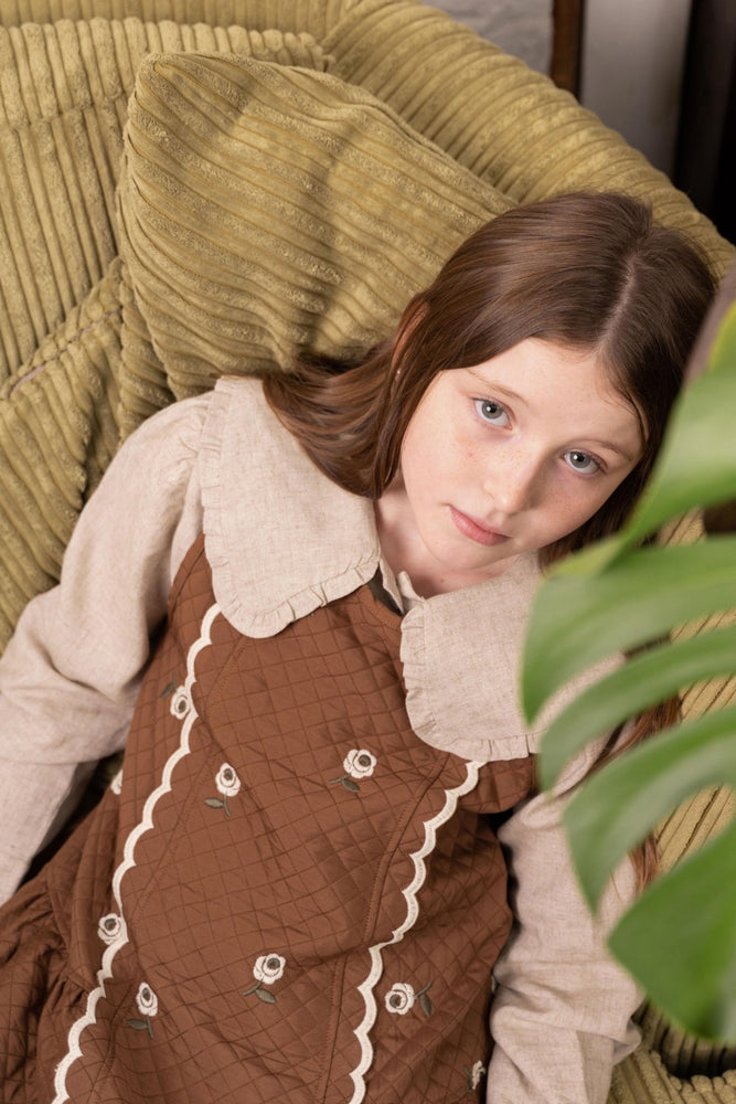 Girls Dress - Violetta Brown - KOKORI Kids