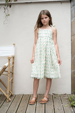 LEMAN DRESS GREEN TASSELS - KOKORI Kids
