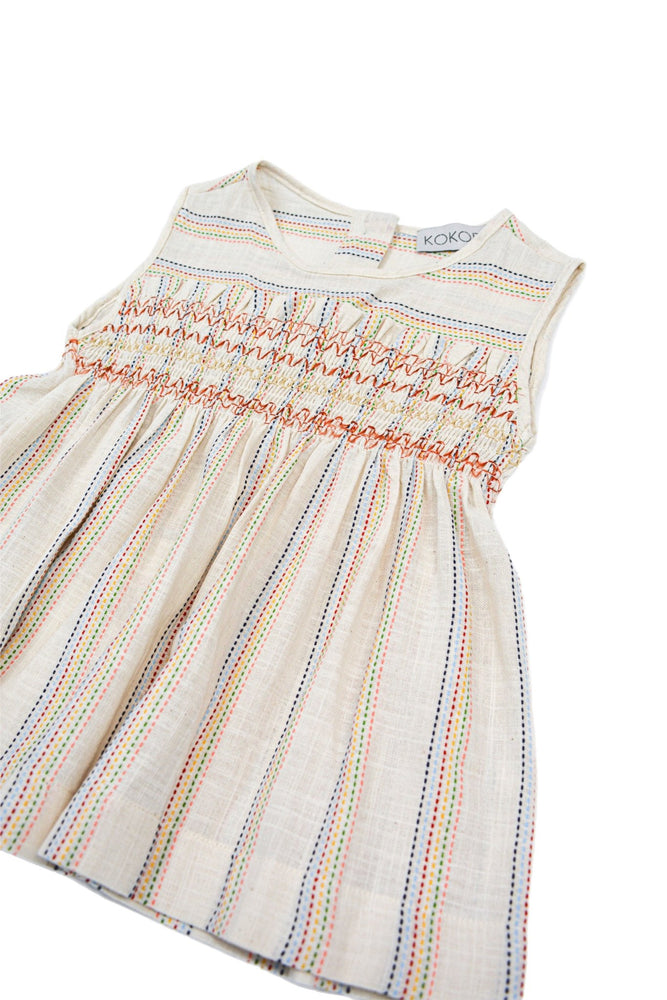 NARIN BLOUSE NATURAL - RAINBOW STRIPES - KOKORI Kids