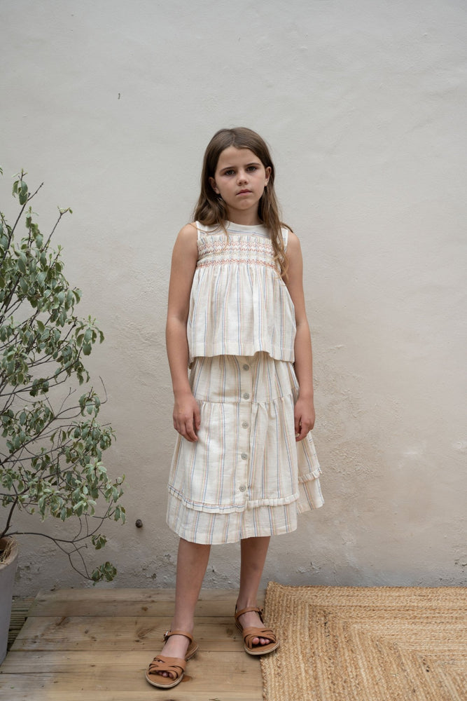 NARIN BLOUSE NATURAL - RAINBOW STRIPES - KOKORI Kids