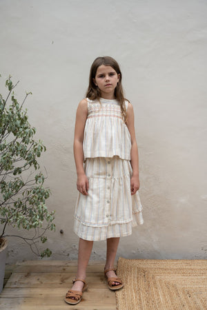 NARIN BLOUSE NATURAL - RAINBOW STRIPES - KOKORI Kids
