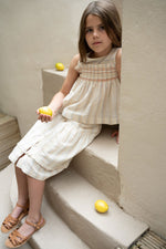 OLIVIA SKIRT NATURAL - RAINBOW STRIPES - KOKORI Kids
