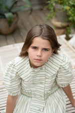 PARLA DRESS GREEN STRIPES - KOKORI Kids